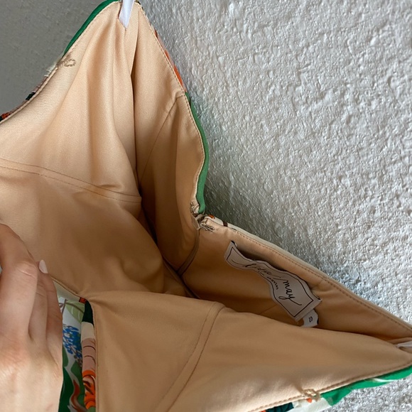 Katie May Come On Home Midi Dress in Green Cream Floral Size Small - Picture 12 of 13